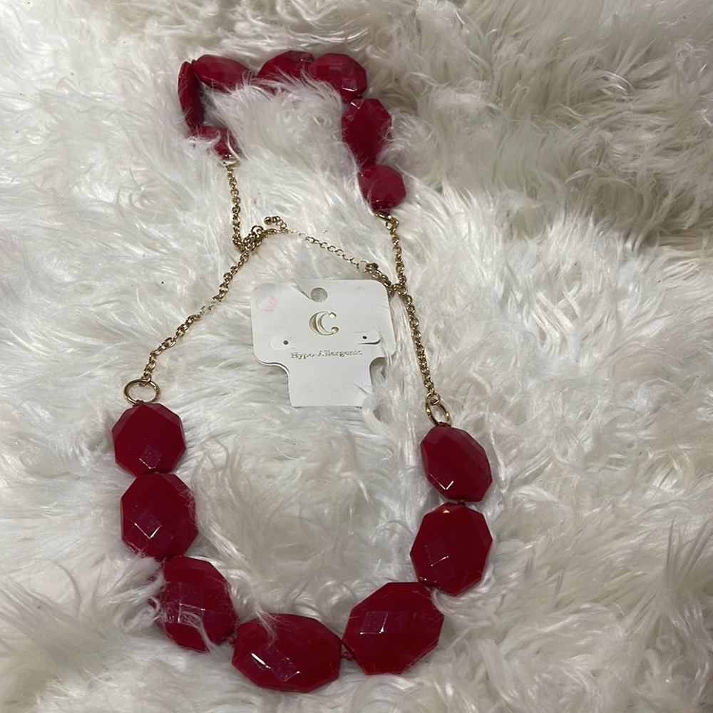 Charming Charlie Red Double Row Necklace*Available 9/5* - Picture 6 of 6